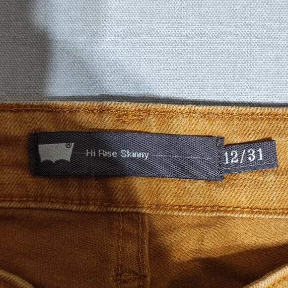 Levi's jeans woman's size 12/W31 desert brown colour High-rise Skinny - Picture 6 of 14